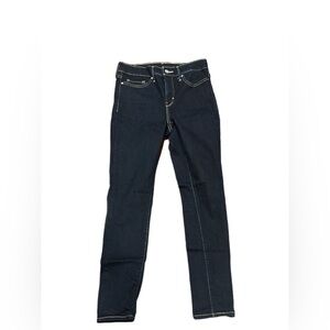Levi Strauss Co Womens Dark Wash Skinny Jeans Size W27 L28 Waterless Technology‎
